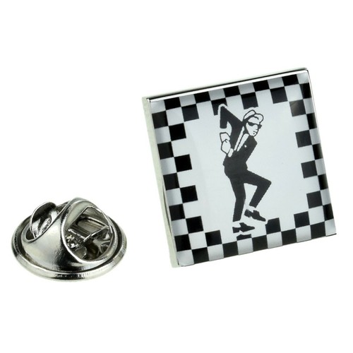 Insignias de pin de solapa de música SKA para tablero de ajedrez blanco y negro de 2 tonos. XOMTP236 - Imagen 3 de 9