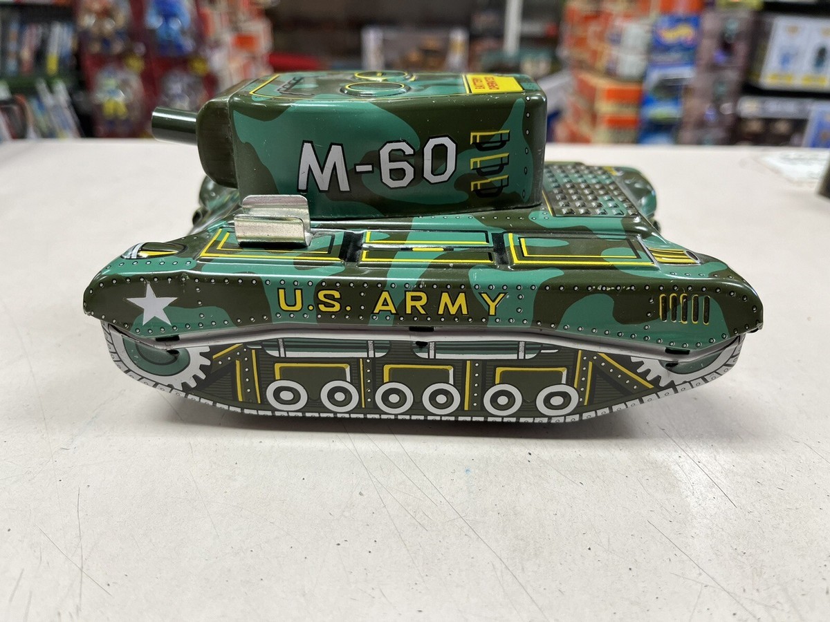 VINTAGE ALPS M-60 US ARMY TANK BATTERY OPERATED TIN TOY *ST | eBay