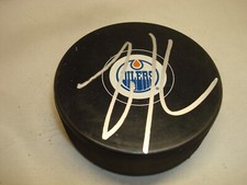 Zack Kassian Signed Edmonton Oilers Hockey Puck Autographed 1A