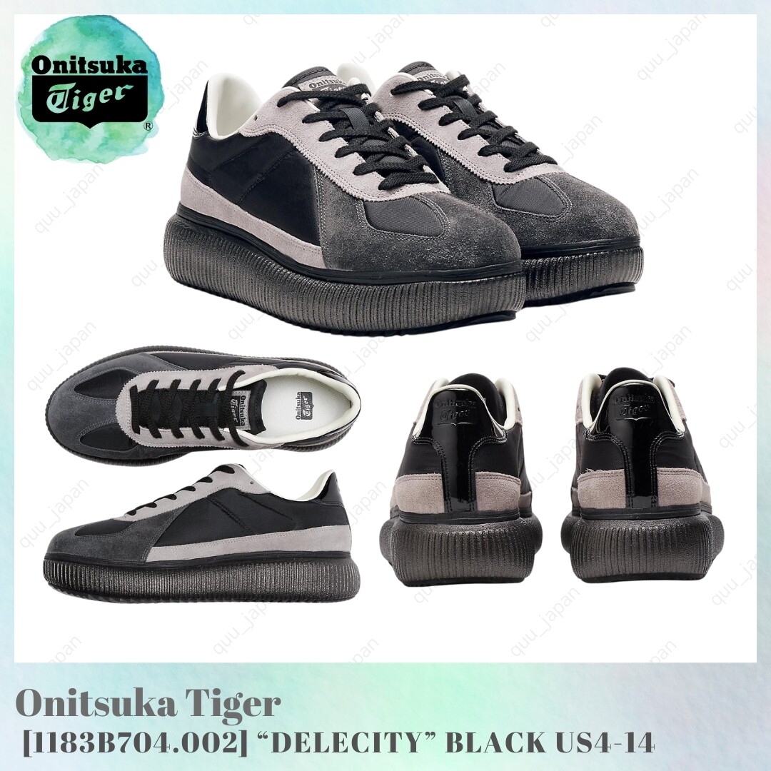 Onitsuka Tiger DELECITY 1183B704-002 Unisex BLACK US4-14 Onitsuka Tiger DELECITY 1183B704-002 Unisex BLACK US4-14