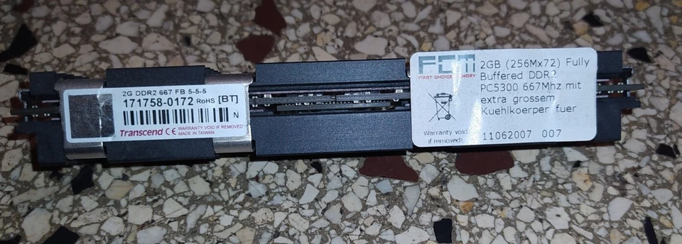 Apple Mac Pro 1,1 2,1 3,1 2GB PC2-5300 DDR2 667 MHz ECC RAM - Image 4 of 4