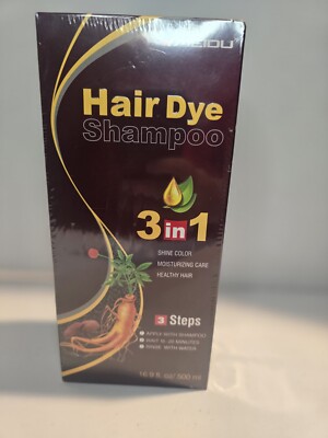 MEIDU Hair Dye Color Shampoo 500ml (DARK BROWN) Expires 04/13/2027 Sealed
