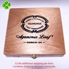 Aganorsa Leaf Toro Corojo 54 Empty Wood Cigar Box 7.5" x 7" x 1.5"