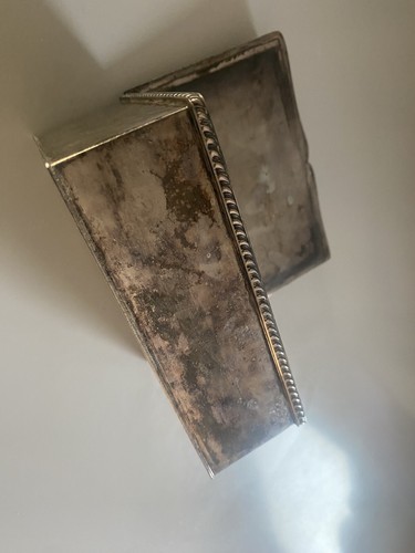Antique 4.3 Silver Plated W Golf Club Jewelry Decorative Box Wallace Brand - Picture 3 of 9