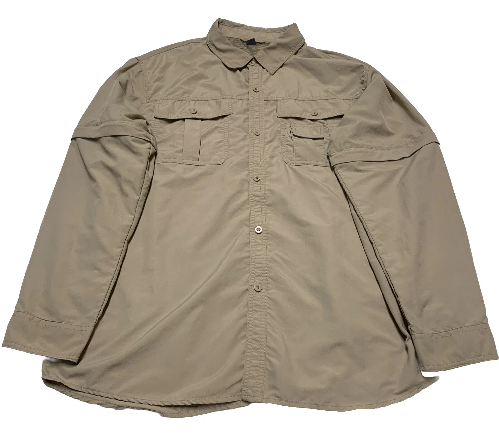 Hiking Shirt Convertible Long Short Sleeve Men’s Size Large Fast Drying Khaki
Opens in a new window