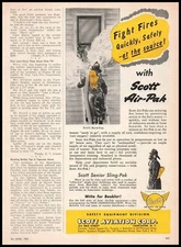 1953 Scott Aviation Lancaster New York Photo Air-Pak & Senior Sling-Pak Print Ad