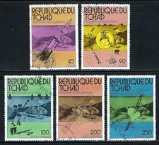 Chad - 1976 5v. CTO NH Operation Viking Space Satellites  