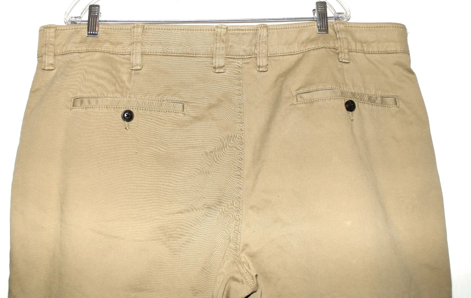 Foundry Supply Co Chino Khaki Cotton Elastic Waist Flat Front Shorts Mens 46 - Image 4 of 4