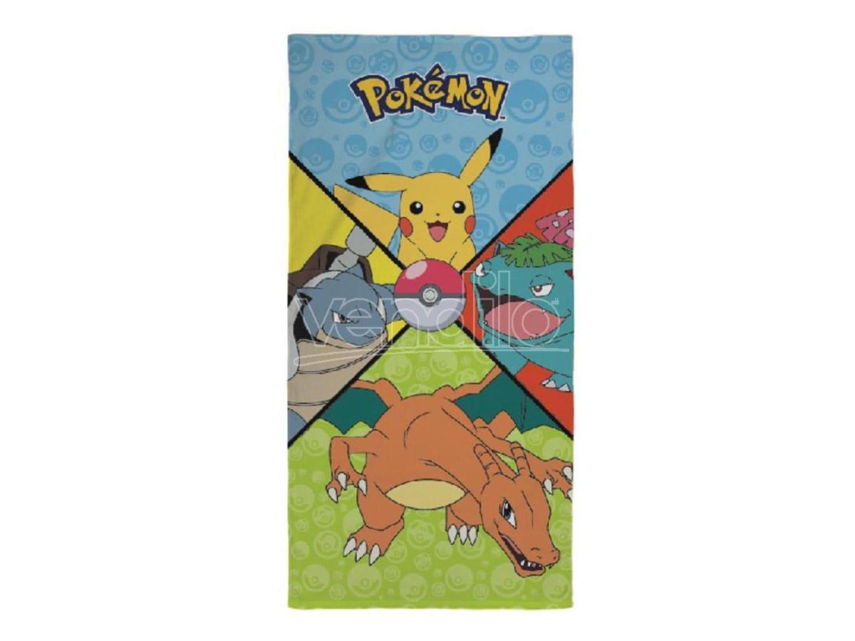 One Piece Premium Asciugamano Starter Pokemon 70 X 140 Cm Cerdá