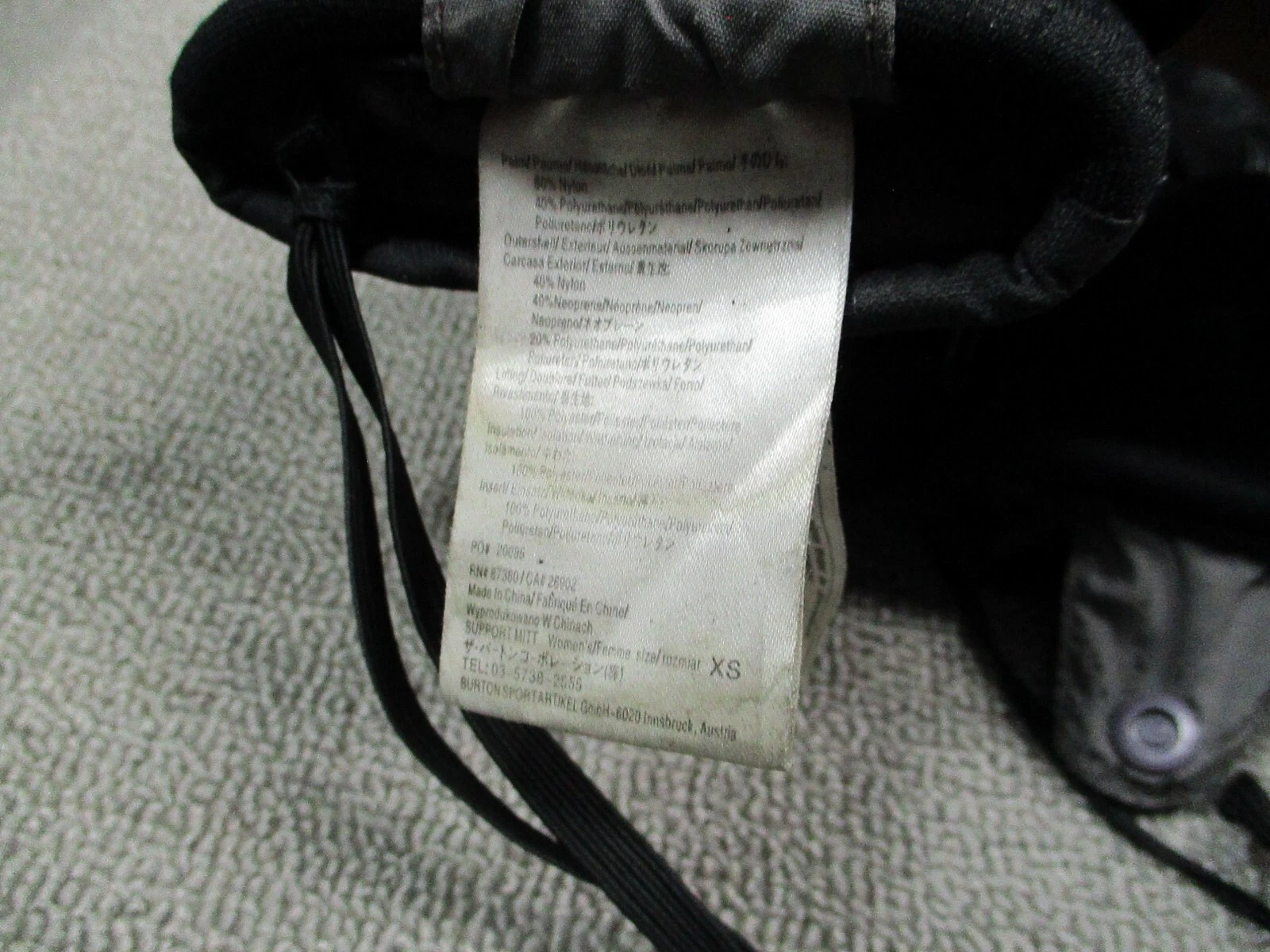 burton leather mittens snowboarding skiing gloves