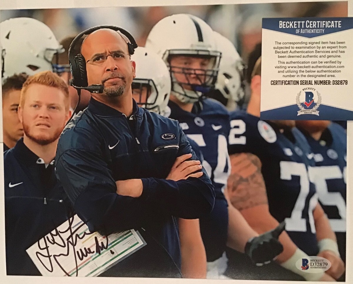 JAMES FRANKLIN SIGNED PENN STATE NITTANY LIONS 8x10 PHOTO BECKETT