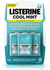 Listerine Cool Mint Pocketpaks 72 Breath Strips