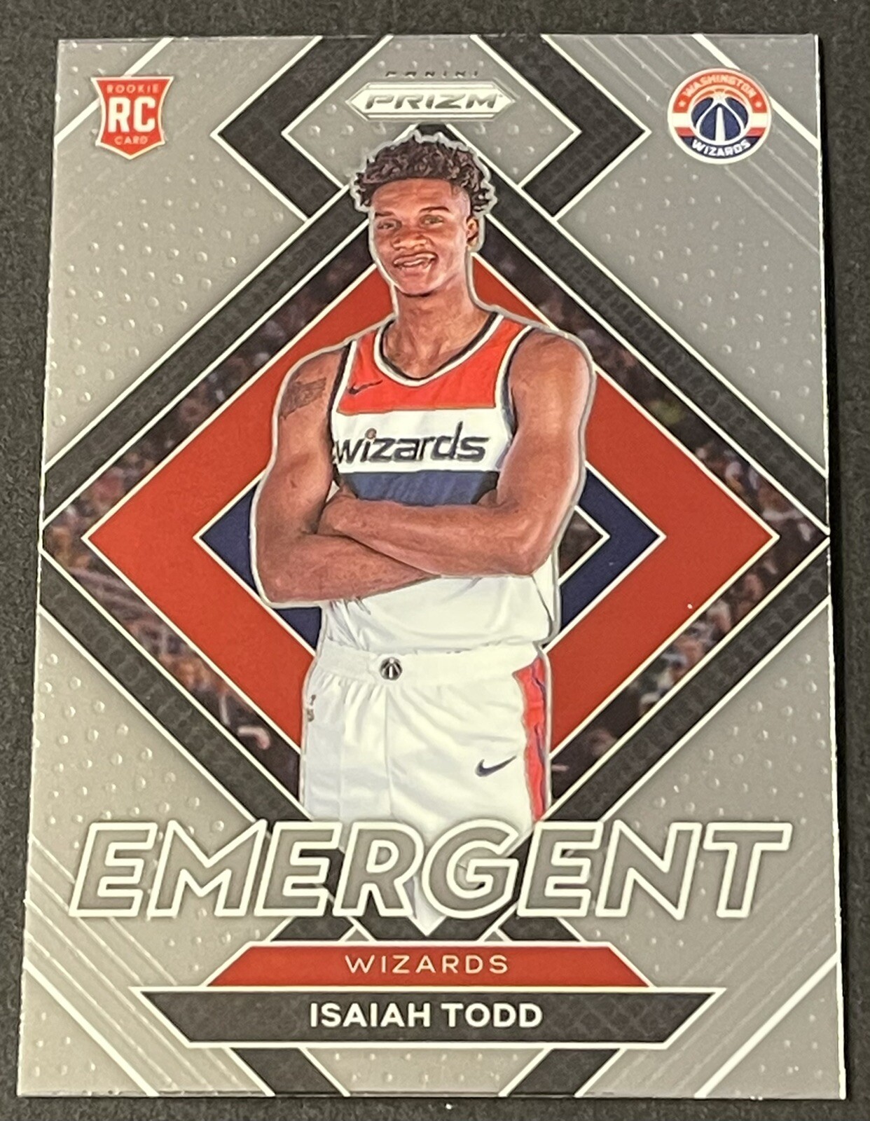 2021-22 Panini Prizm Basketball Isaiah Todd Emergent Rookie RC #30 Wizards