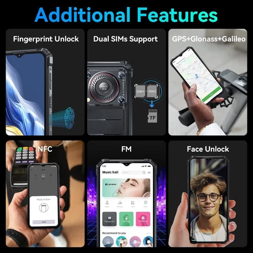 OUKITEL WP36 Rugged Smartphone 16GB+128GB 10600mAh Phone Android 13 NFC - Picture 7 of 18