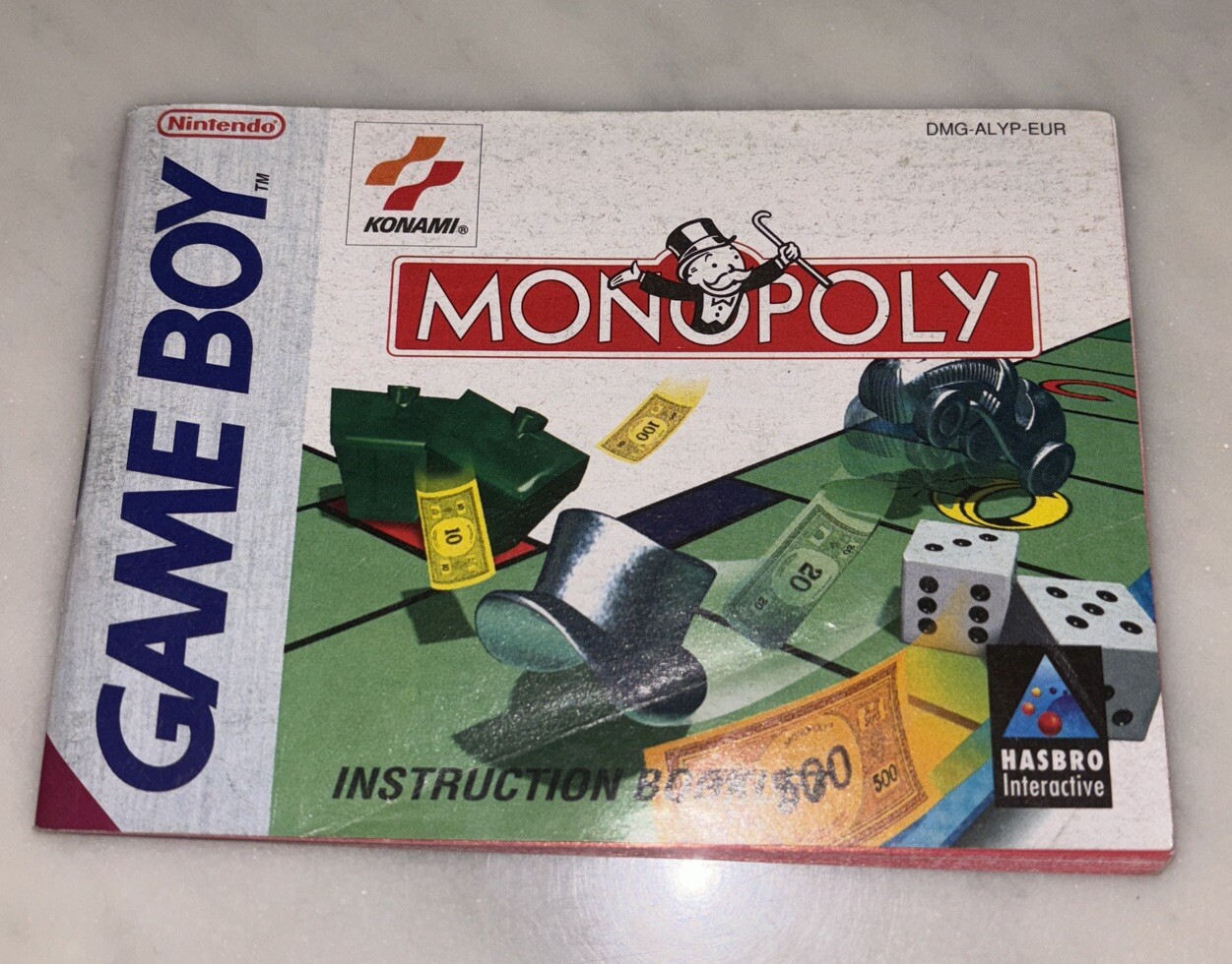 Notice Nintendo Game Boy GB Monopoly Bon État EUR