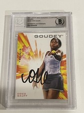 Coco Gauff Signed UD Goodwin Champions Goudey Card IP Slabbed Beckett BAS COA a