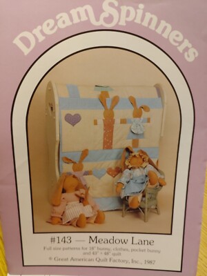 18'' Plush Bunny Mini Quilt Dream Spinners 143 Meadow Lane Craft Sewing Pattern