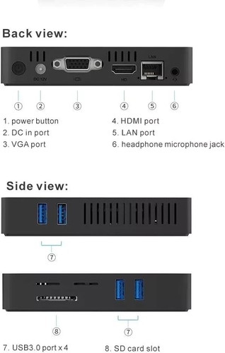 MII-V Mini PC Desktop Ordenador License Windows 10 Multimedia Office Computer, 4 - Picture 8 of 9