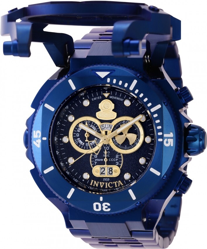 Invicta Men's Pro Diver Blue Dial Chronograph Open Case Swiss