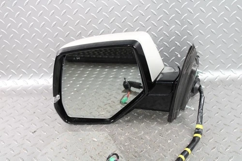 15-20 Escalade *WORN* White Diamond Driver Side Left LH Door Mirror W/ Camera OE