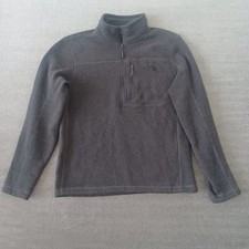 The North Face Sweater Mens M 1/4 Zip Gray Outdoors Casual Gorp Hiking Fleece