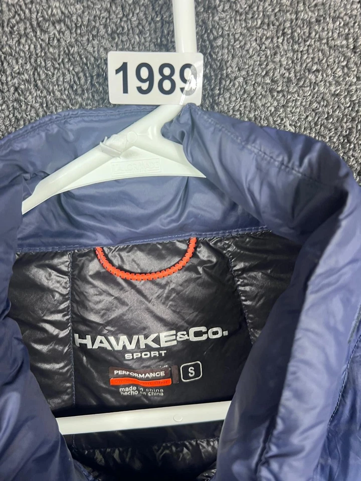 Hawke & Co Puffer Jacket Light Weight Outdoors Mens S Navy Blue Full Zip *READ  - Image 3 of 4