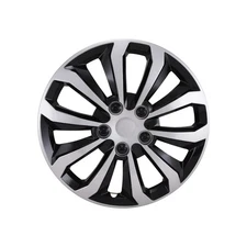 16" 10 Spoke Black/Silver Wheel Covers Set of 4