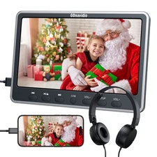 12" Car Headrest Monitor Rear Seat Video TV DVD Player HDMI USB 1366x768+Headset