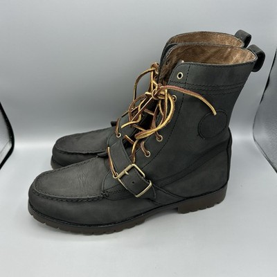 Polo Ralph Lauren Ranger Boots Mens Size 12D Black Nubuck  display picture 3