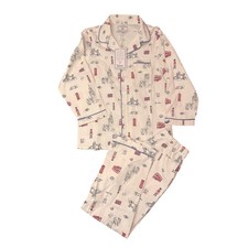 Petite Plume Boys London Is Calling Pajamas Set White Blue Red Size 7 NWT