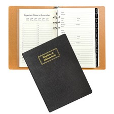 Refillable Address Book with Alphabetical Tabs 576 Large Print Telephone Birthda