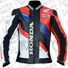 Honda CBR 1.3mm Cowhide Leather Motorcycle Jacket Unisex Motorbike Jacket