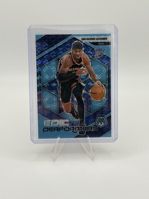 2024 Panini Mosaic Shai Gilgeous-Alexander Blue Fluorescent Epic Performers 1/30
