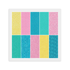 Turquoise Blue Pink Yellow JELLY ROLL: 20 2 1/2" Strips, 100 Cotton Fabric