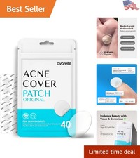Hydrocolloid Acne Pimple Patches - 40 Count, Unscented  Portable