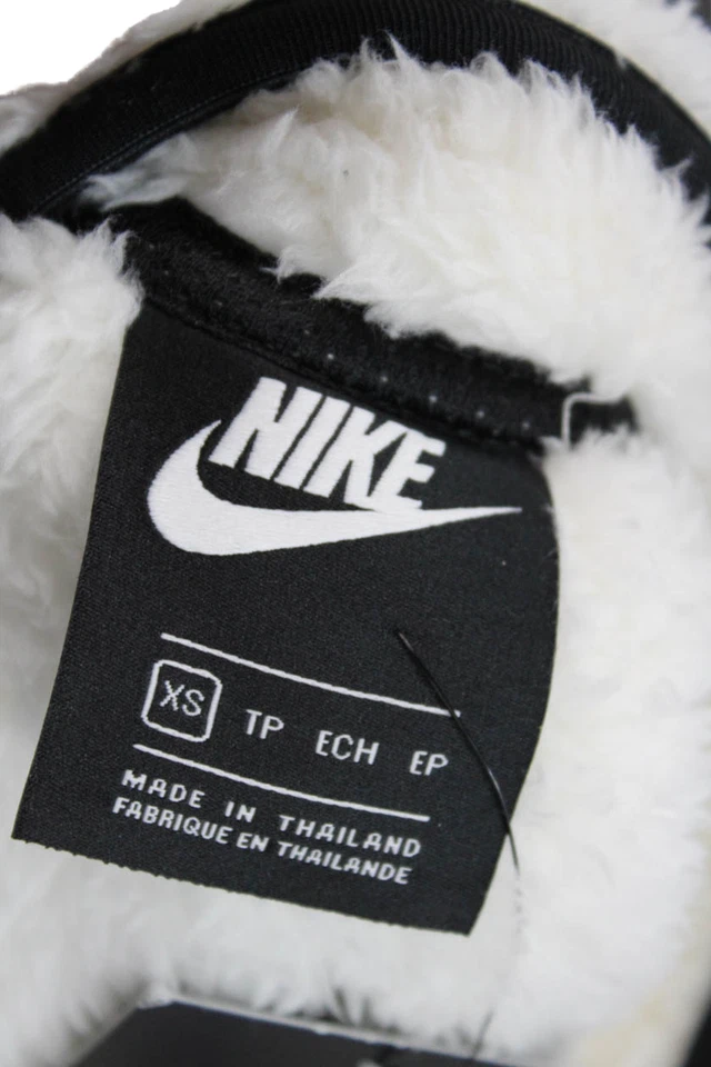 Suéter Sherpa Nike Niñas Manga Larga Media Cremallera Blanco Talla XS Foto 3 de 4