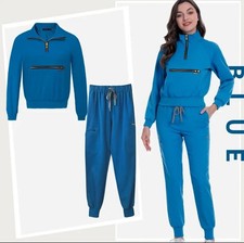 Nurse Uniforms Scrub Tops with Pocket Pants Spa Beauty Salon Workwear Scrubs Set