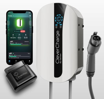 CleverCharge Level 2 EV Charger with CleverKey AI 40A 240V J1772 WiFi NEMA 14-50