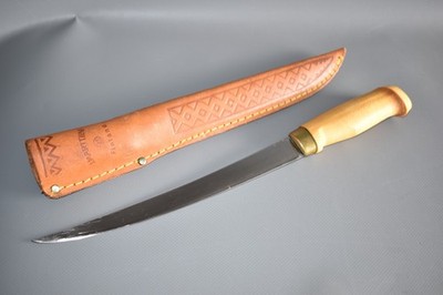 J. Marttiini Altes Finnenmesser Jagdmesser 22 cm Klinge mit Gravur Fach #A5