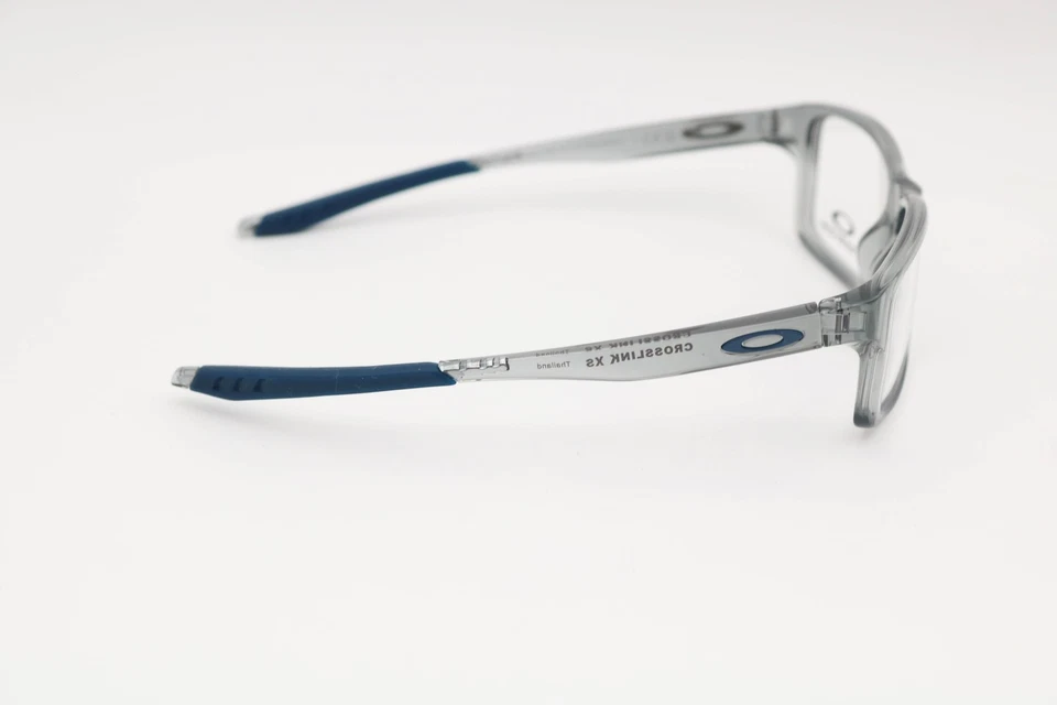 Oakley Crosslink Xs Clear Gray Rectangle OY8002-1551 Eyeglasses Frames 51-15-122 - Image 2 of 4