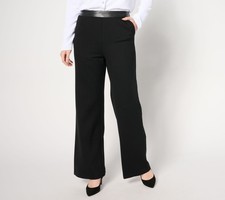 nicole by Nicole Miller Women's Pants Sz M Regular Stretch Ponte Black A667787