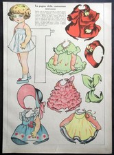 BAMBOLA - DOLL - VESTITINI - Gioco carta ritagliare - anni 30  PAPER CUT OUT