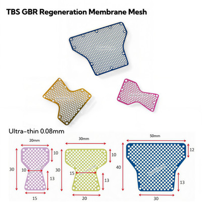 Dental TBS G B R Regeneration Membrane Mesh Ultra-thin 0.08mm Pre-formed