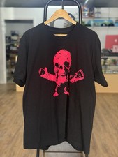Chrome Hearts Men's Black/Pink Skull Foti Graphic Short Sleeve Crew Sz L Rare