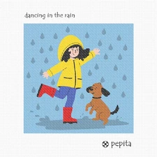 Dancing In The Rain Needlepoint Canvas