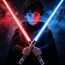 Light Saber for Kids 2 Pack with FX Sound Motion Sensors Extendable Halloween