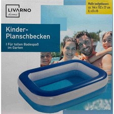 LIVARNO Planschbecken Rechteck-Pool 144 x 102 cm Kinderpool Aufblasbar NEU