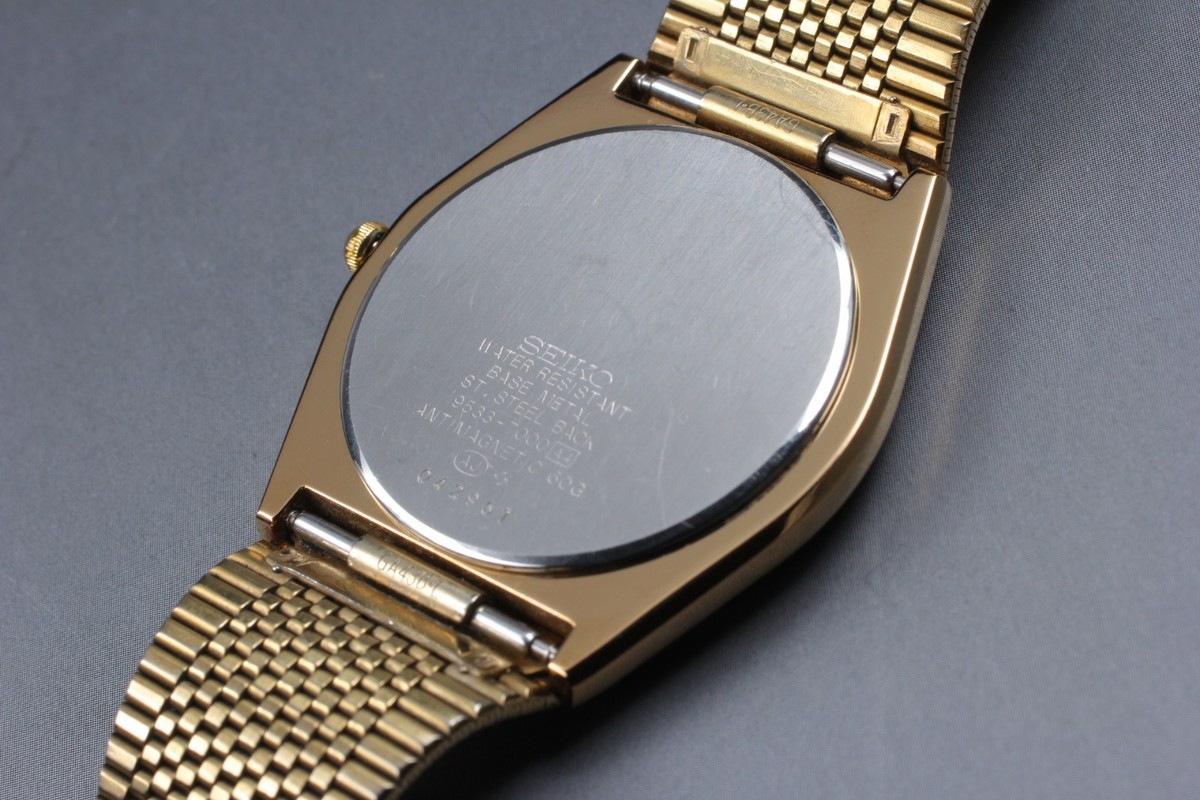 Vintage [Near MINT+] SEIKO Majesta 9533-7000 Gold Day/Date 35mm QZ