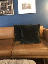 (Set 2) Pottery Barn Everywhere Velvet Throw Pillow Cover Green 20”x20” #188 (Set 2) Pottery Barn Everywhere Velvet Throw Pillow Cover Green 20”x20” #188 - Image 1