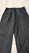USA OLYMPICS JCPENNEY Sweatpants Medium Black 100 Nylon Light WInd Joggers VTG